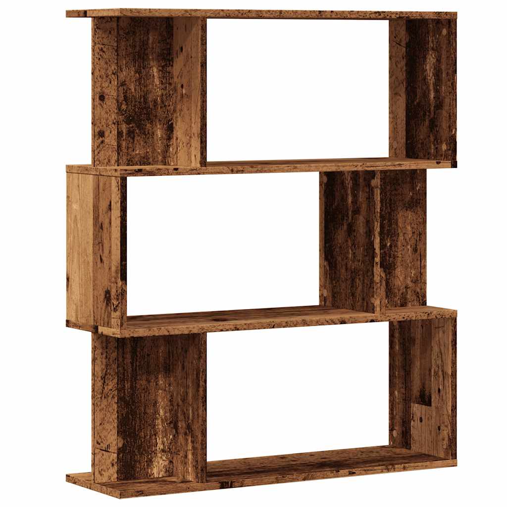 bogskab 80x24x96 cm konstrueret træ antikt træ