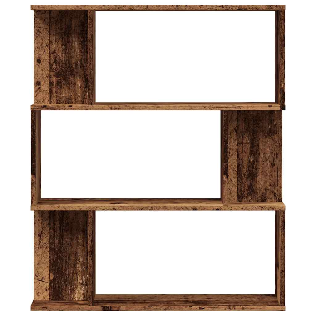 bogskab 80x24x96 cm konstrueret træ antikt træ
