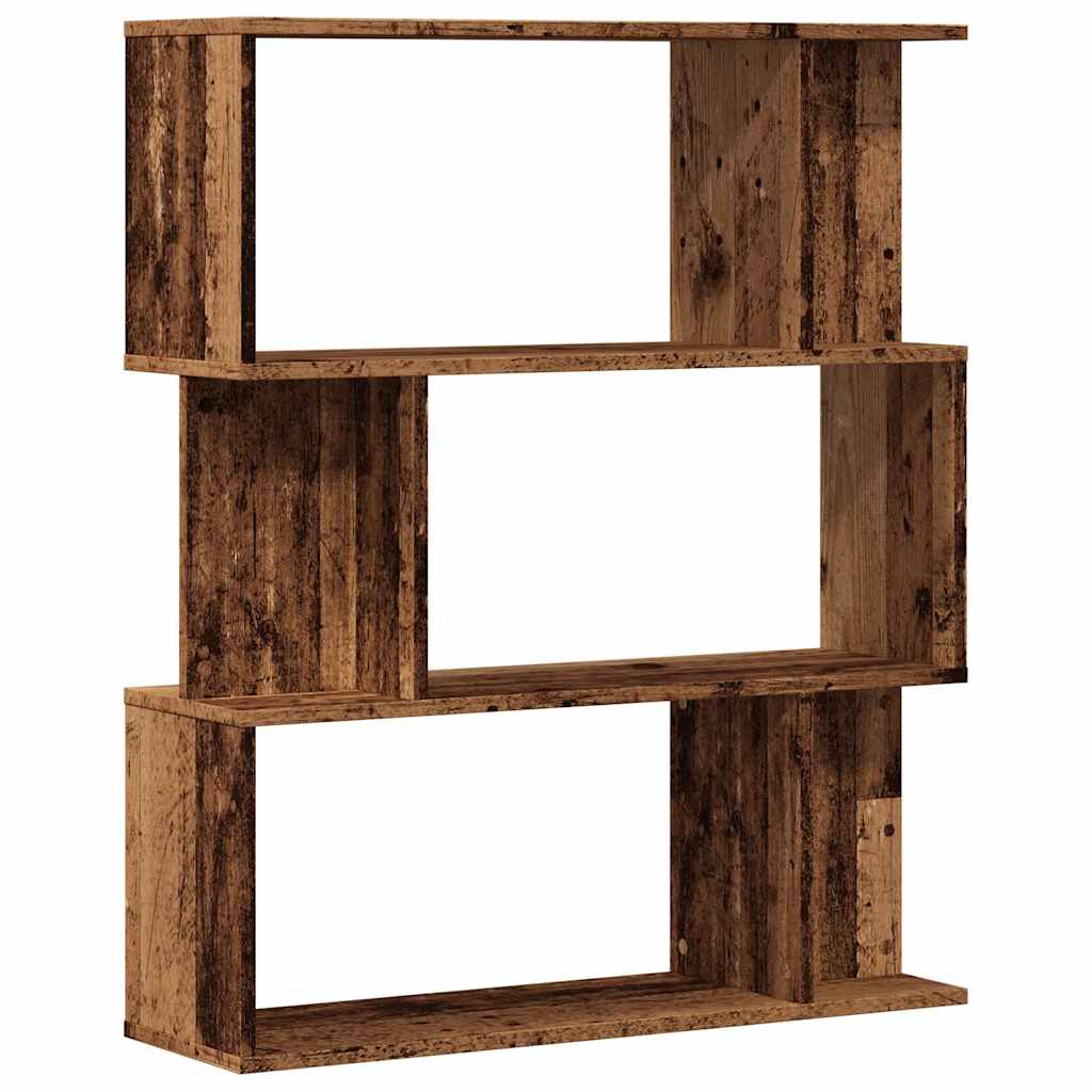 bogskab 80x24x96 cm konstrueret træ antikt træ