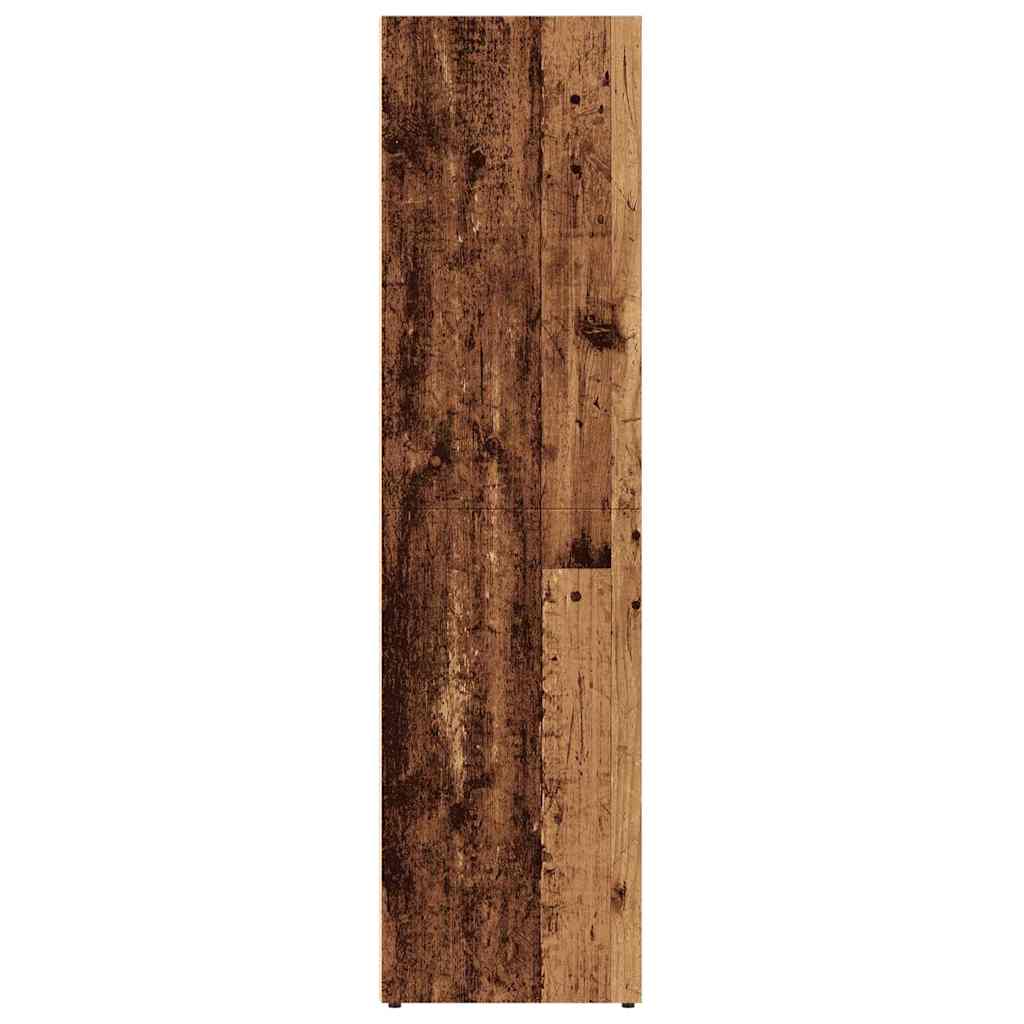 Bogskab gammelt træ 36x30x114 cm konstruktionstræ