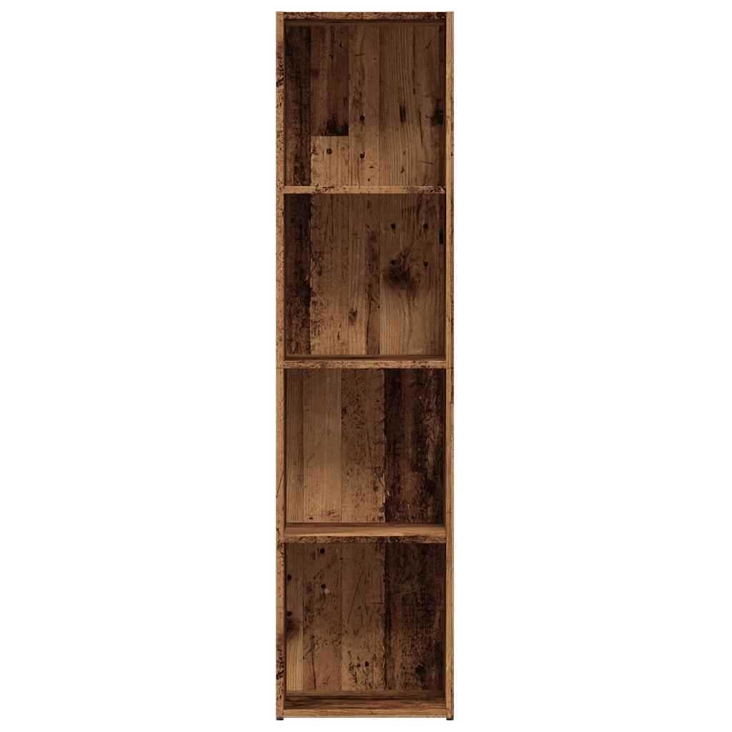 bogskab 36x30x143 cm konstrueret træ antikt træ