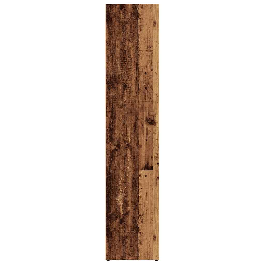 bogskab 36x30x143 cm konstrueret træ antikt træ