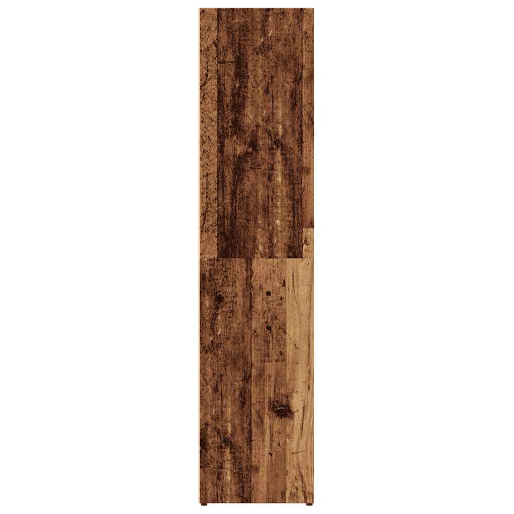 bogskab 66x30x130 cm konstrueret træ antikt træ