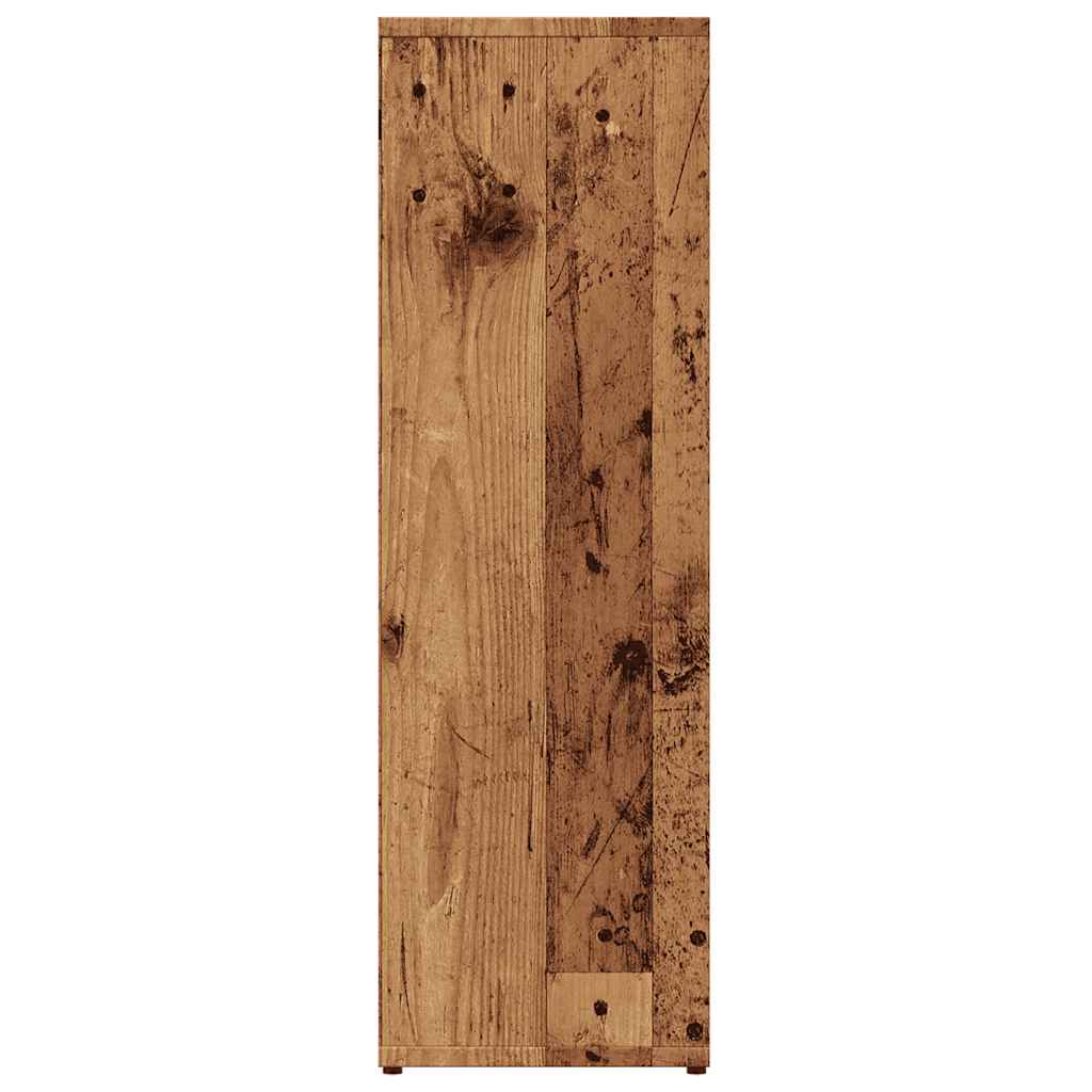 bogskab 50x25x80 cm konstrueret træ antikt træ