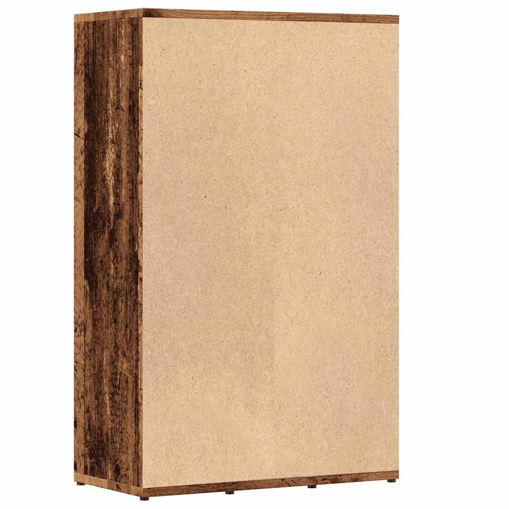 bogskab 50x25x80 cm konstrueret træ antikt træ
