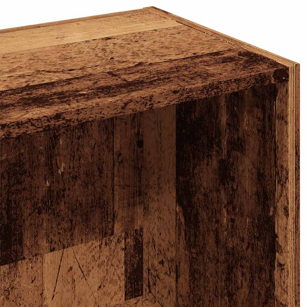 bogskab 50x25x80 cm konstrueret træ antikt træ