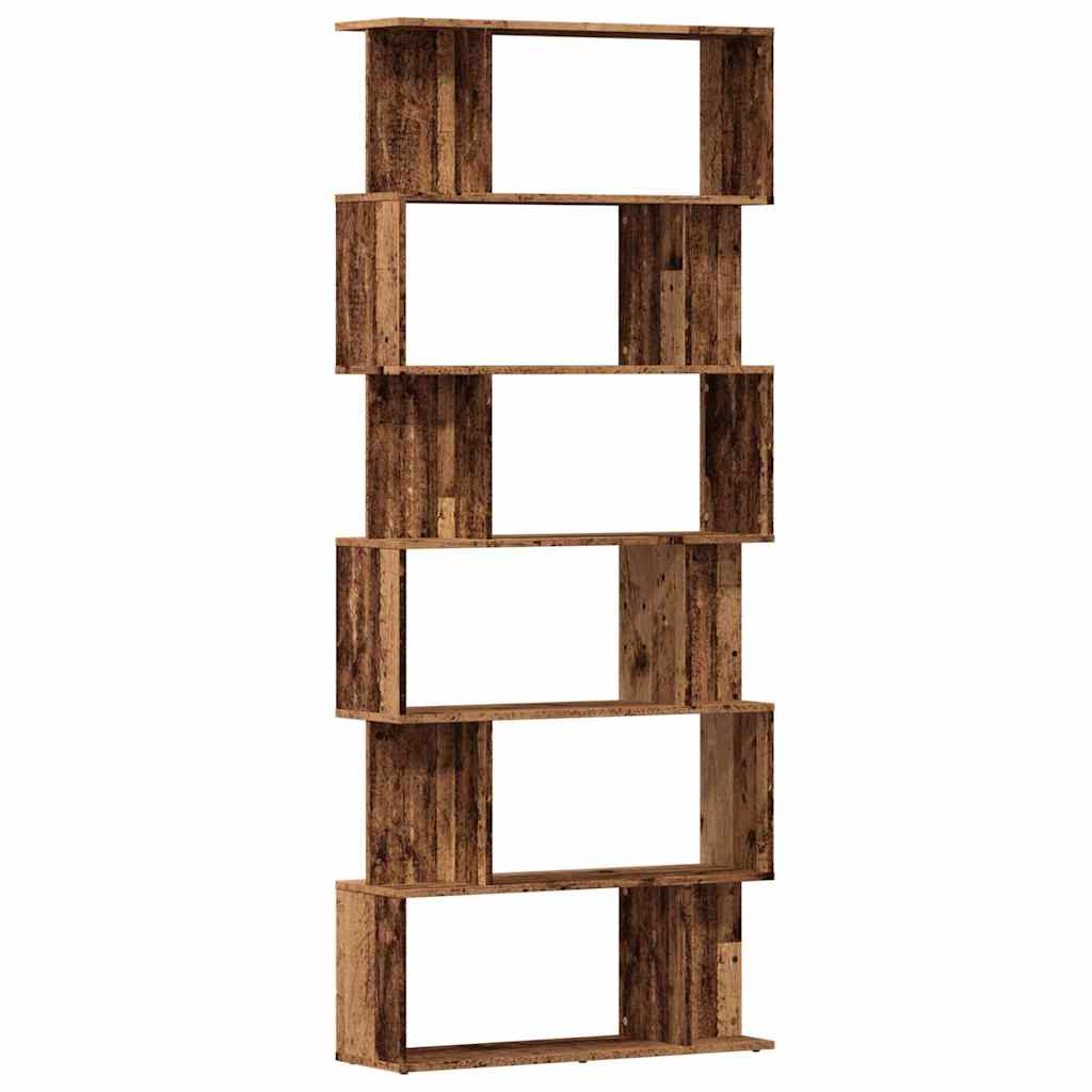 bogskab 80x24x192 cm konstrueret træ antikt træ