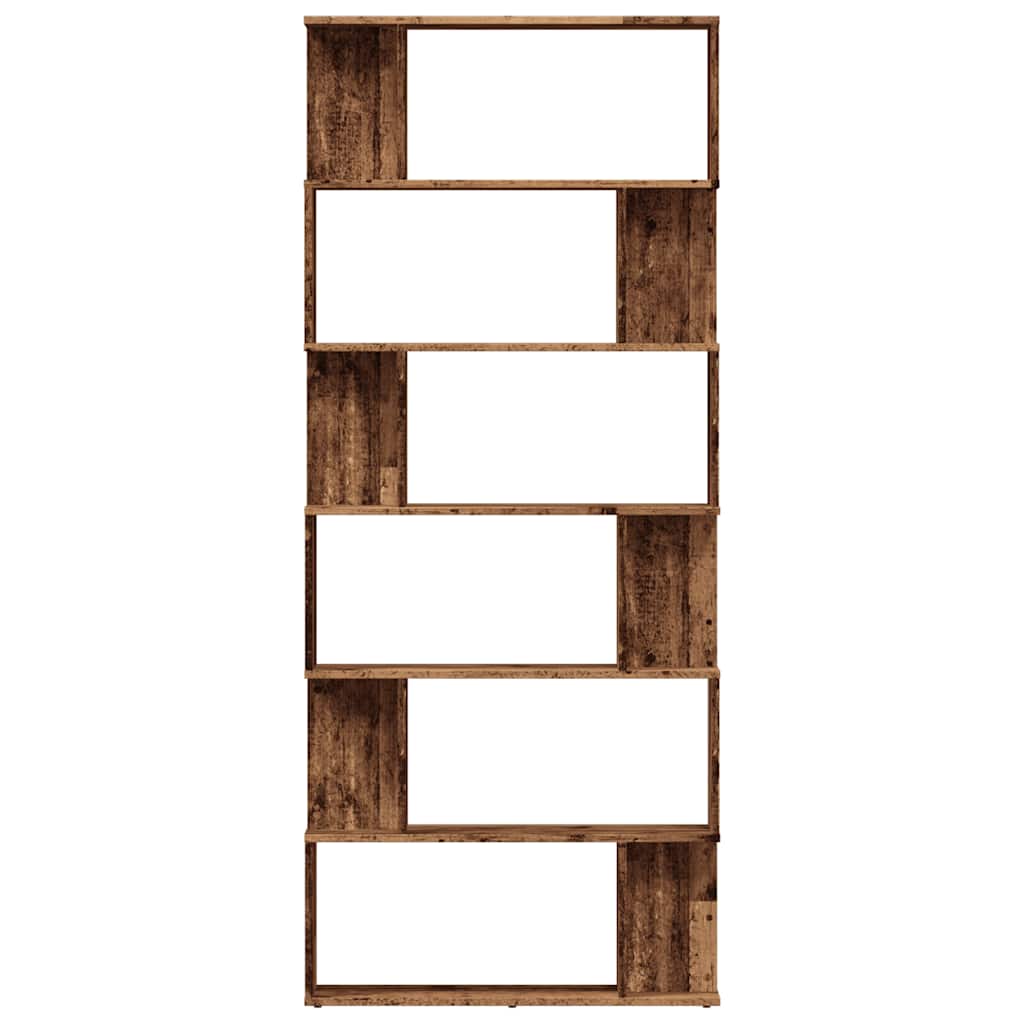 bogskab 80x24x192 cm konstrueret træ antikt træ