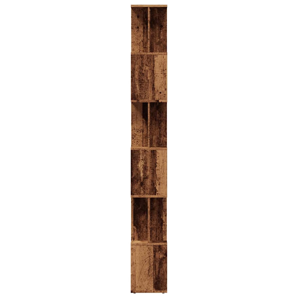 bogskab 80x24x192 cm konstrueret træ antikt træ