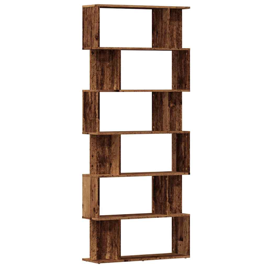 bogskab 80x24x192 cm konstrueret træ antikt træ