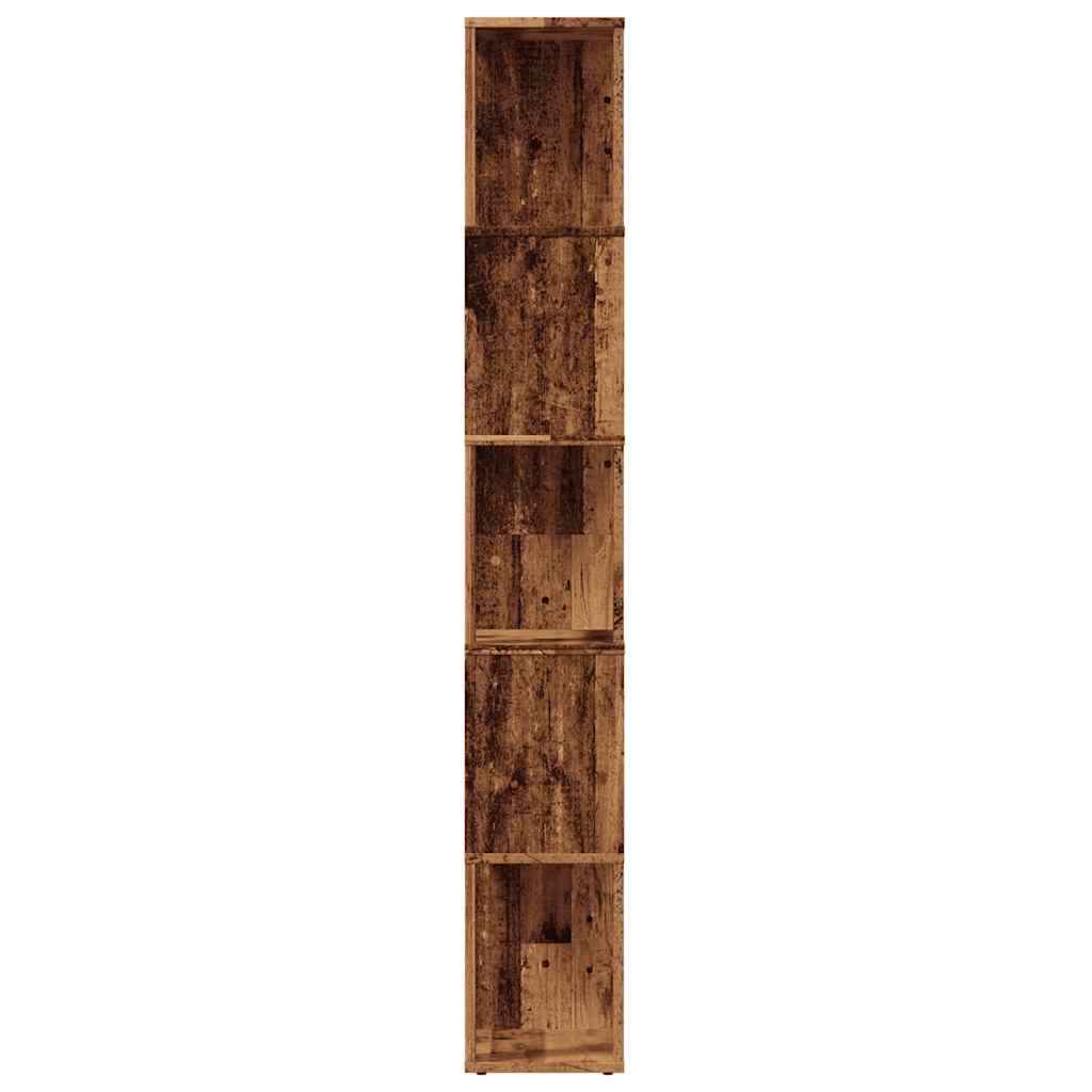 bogreol 45x24x159 cm konstrueret træ antikt trælook