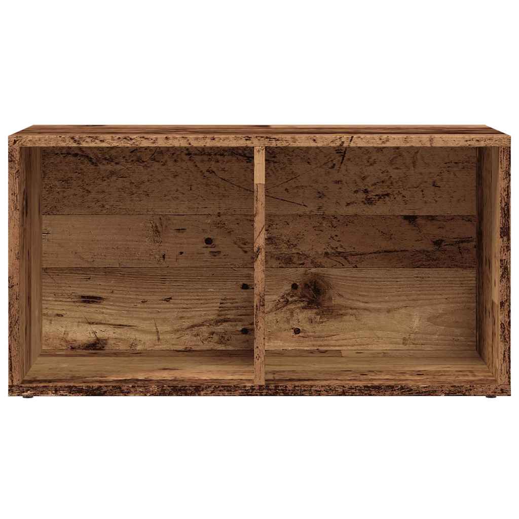 LP-opbevaringsboks i gammelt træ 69,5x34x36 cm konstrueret træ