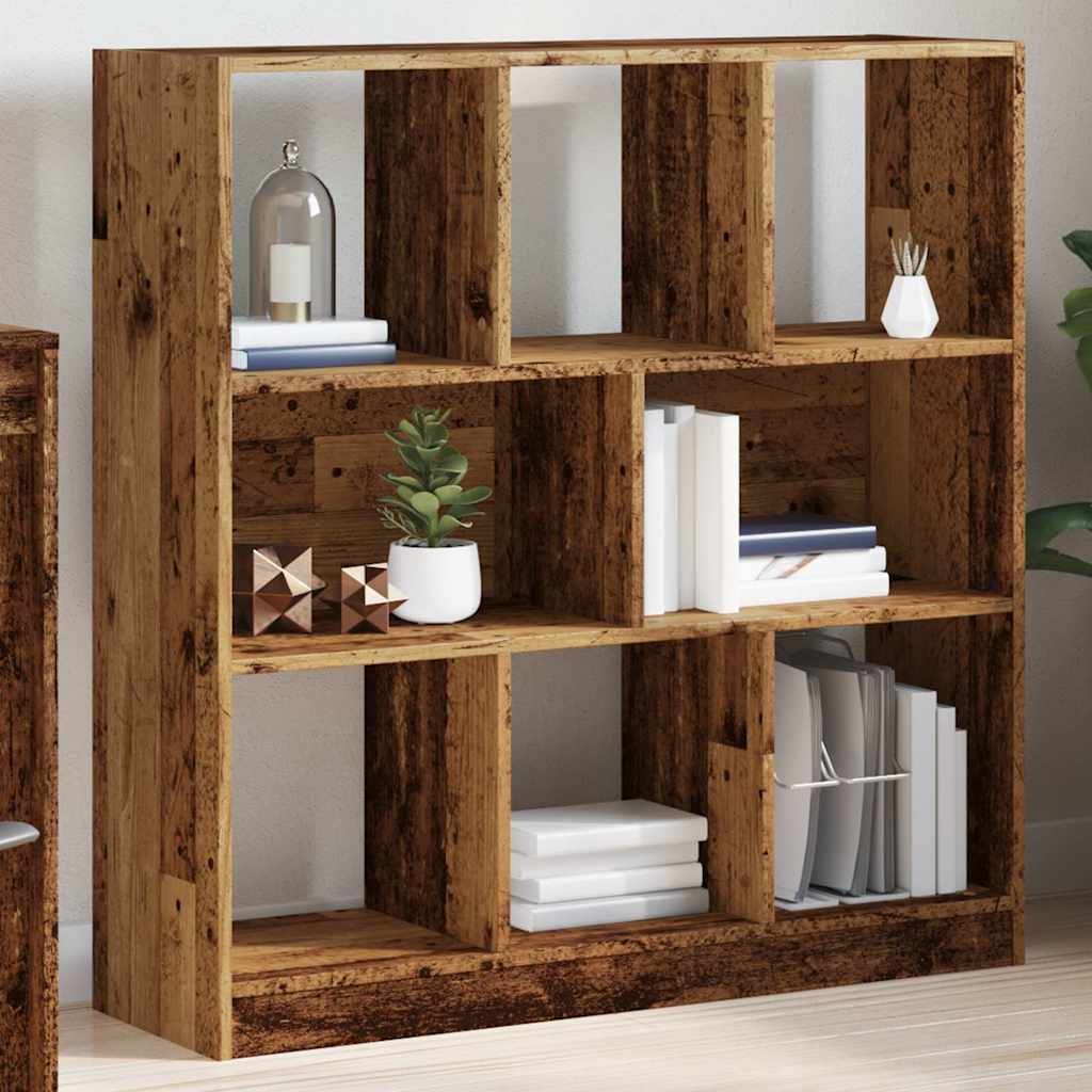 bogreol 97,5x29,5x100 cm konstrueret træ gammelt træ