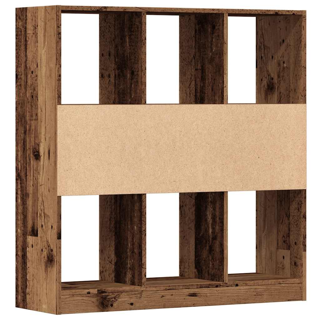bogreol 97,5x29,5x100 cm konstrueret træ gammelt træ