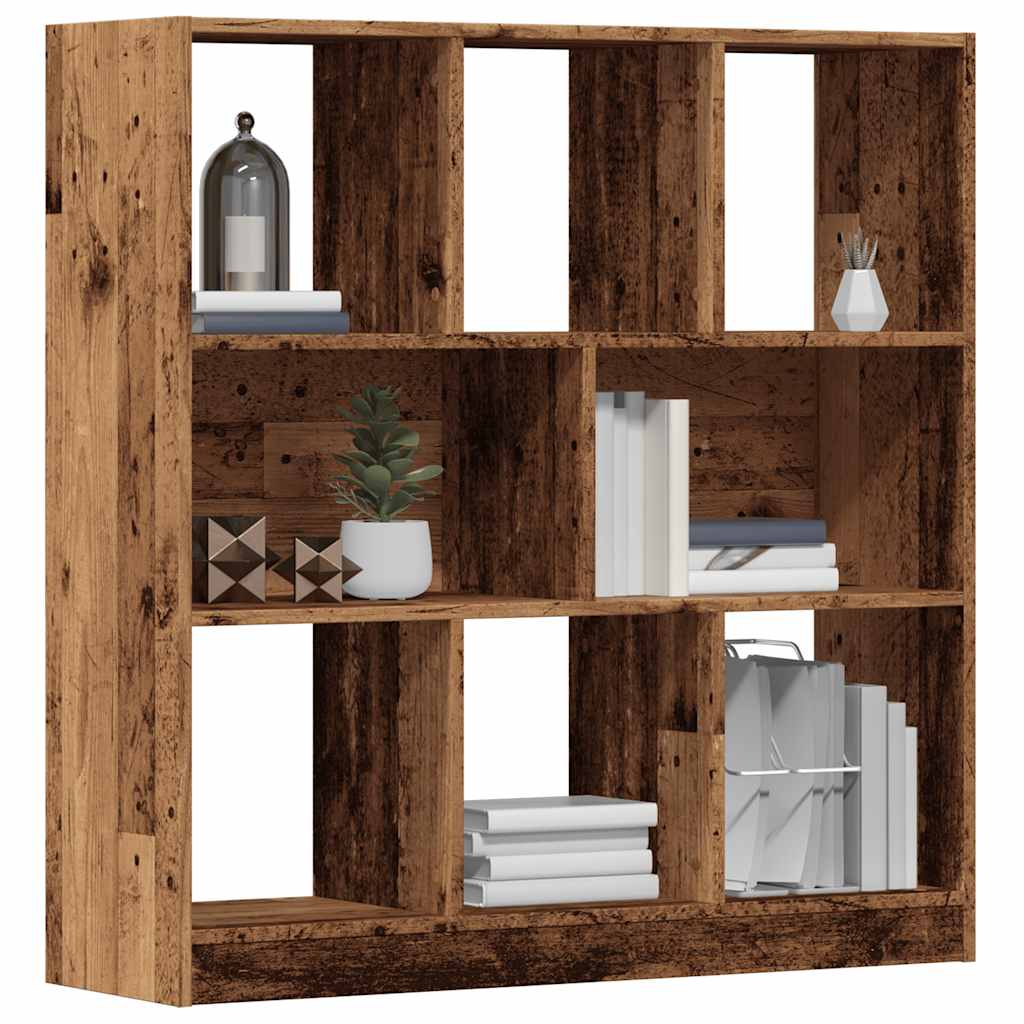 bogreol 97,5x29,5x100 cm konstrueret træ gammelt træ