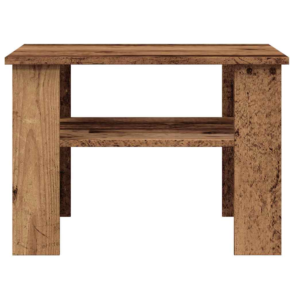 sofabord 60x60x42 cm konstrueret træ antikt træ