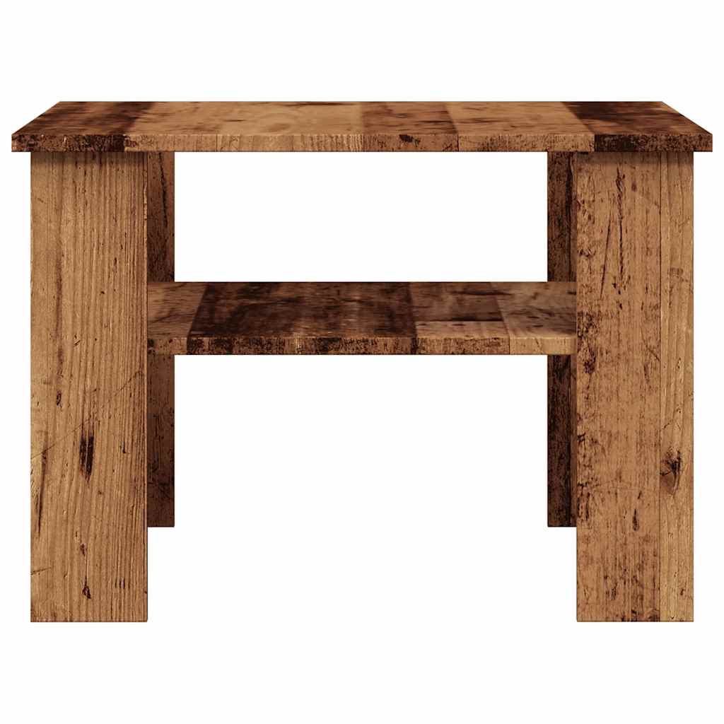 sofabord 60x60x42 cm konstrueret træ antikt træ