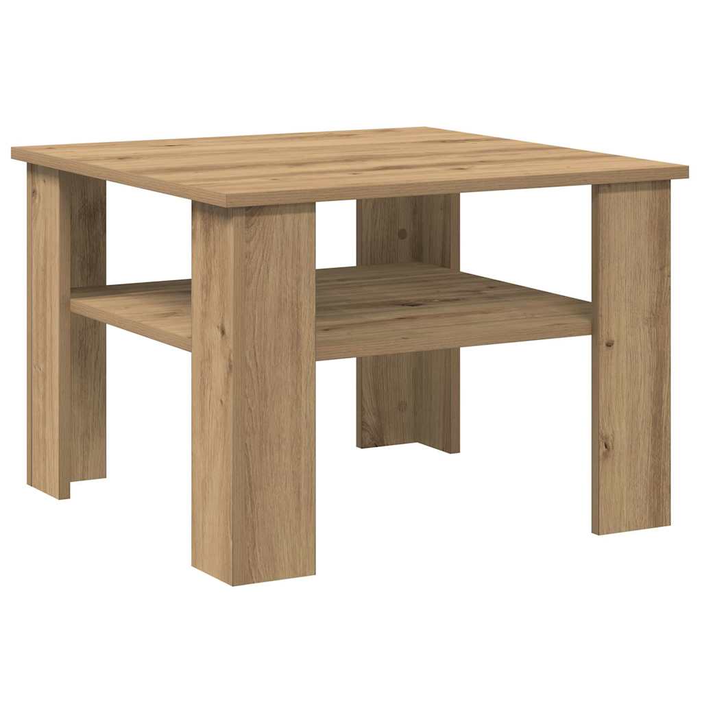 sofabord 60x60x42 cm konstrueret træ kunsteg
