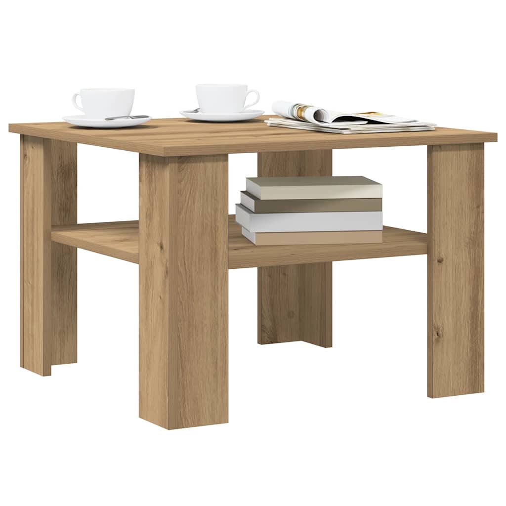 sofabord 60x60x42 cm konstrueret træ kunsteg