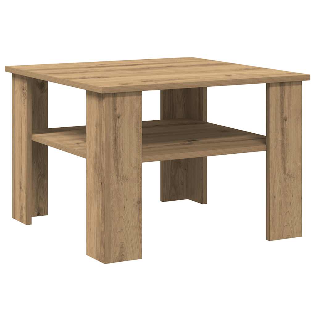 sofabord 60x60x42 cm konstrueret træ kunsteg