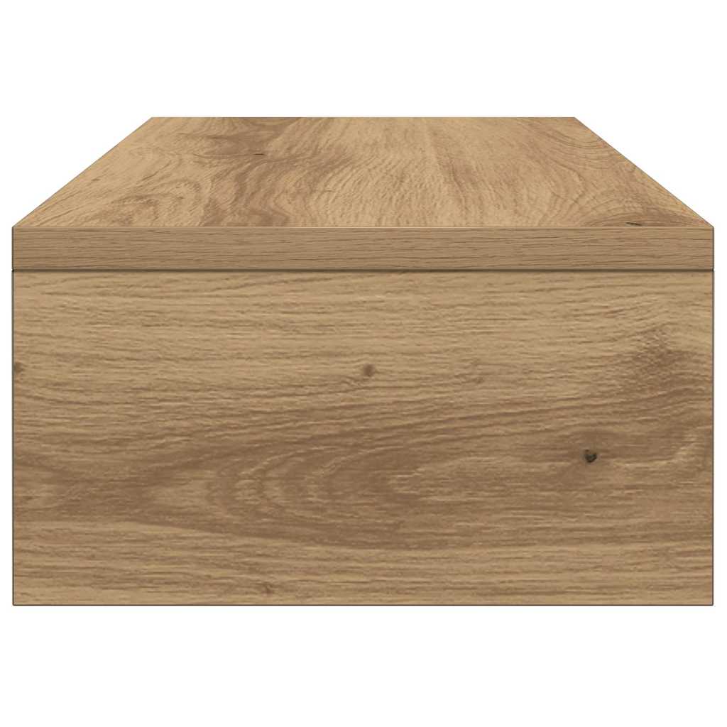 skærmstander 42x24x13 cm konstrueret træ egetræ