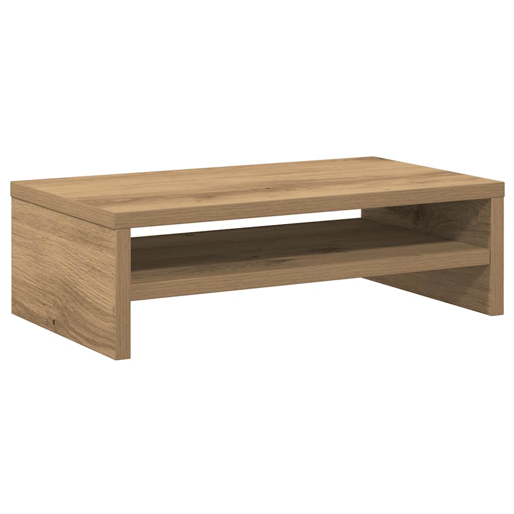 skærmstander 42x24x13 cm konstrueret træ egetræ