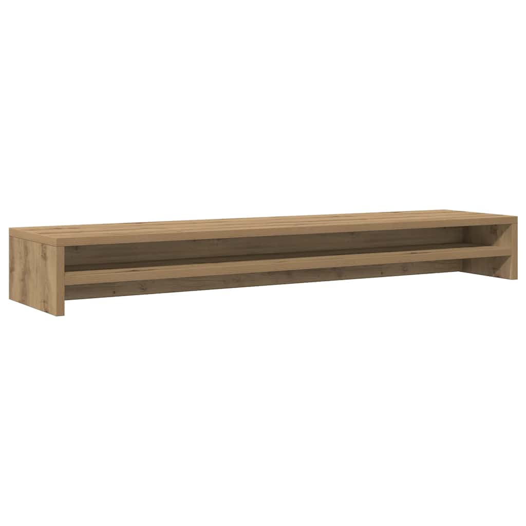 skærmstativ kunstnerisk eg 100x24x13 cm konstrueret træ