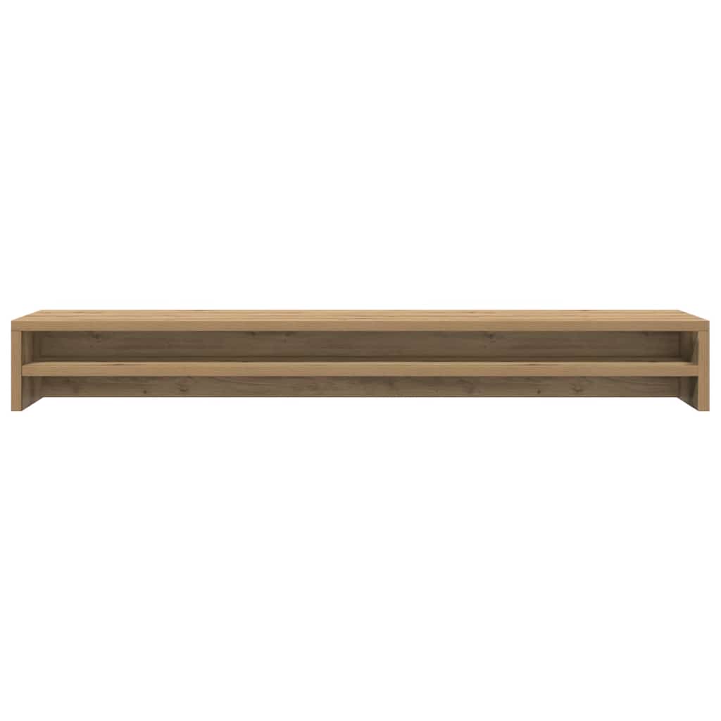 skærmstativ kunstnerisk eg 100x24x13 cm konstrueret træ