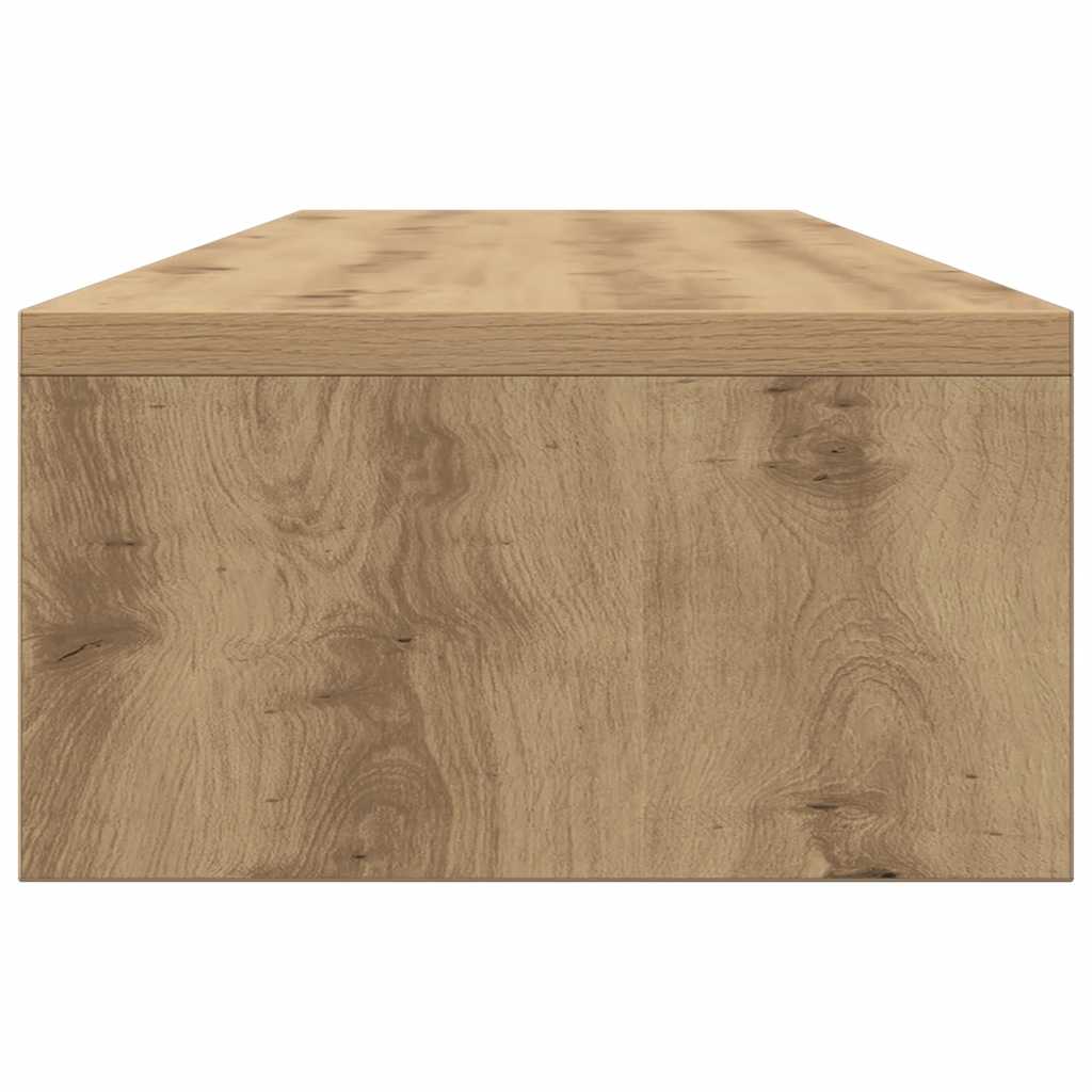 skærmstativ kunstnerisk eg 100x24x13 cm konstrueret træ