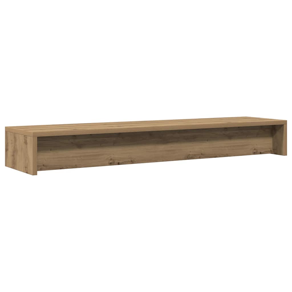 skærmstativ kunstnerisk eg 100x24x13 cm konstrueret træ