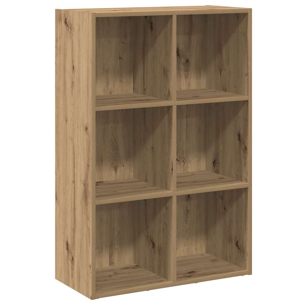 bogreol/skænk 66x30x98 cm konstrueret træ egetræ