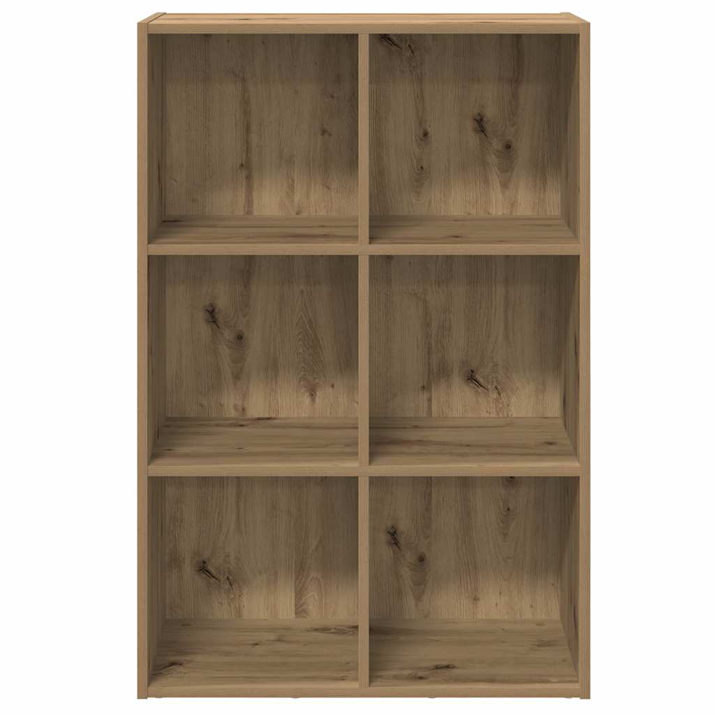 bogreol/skænk 66x30x98 cm konstrueret træ egetræ