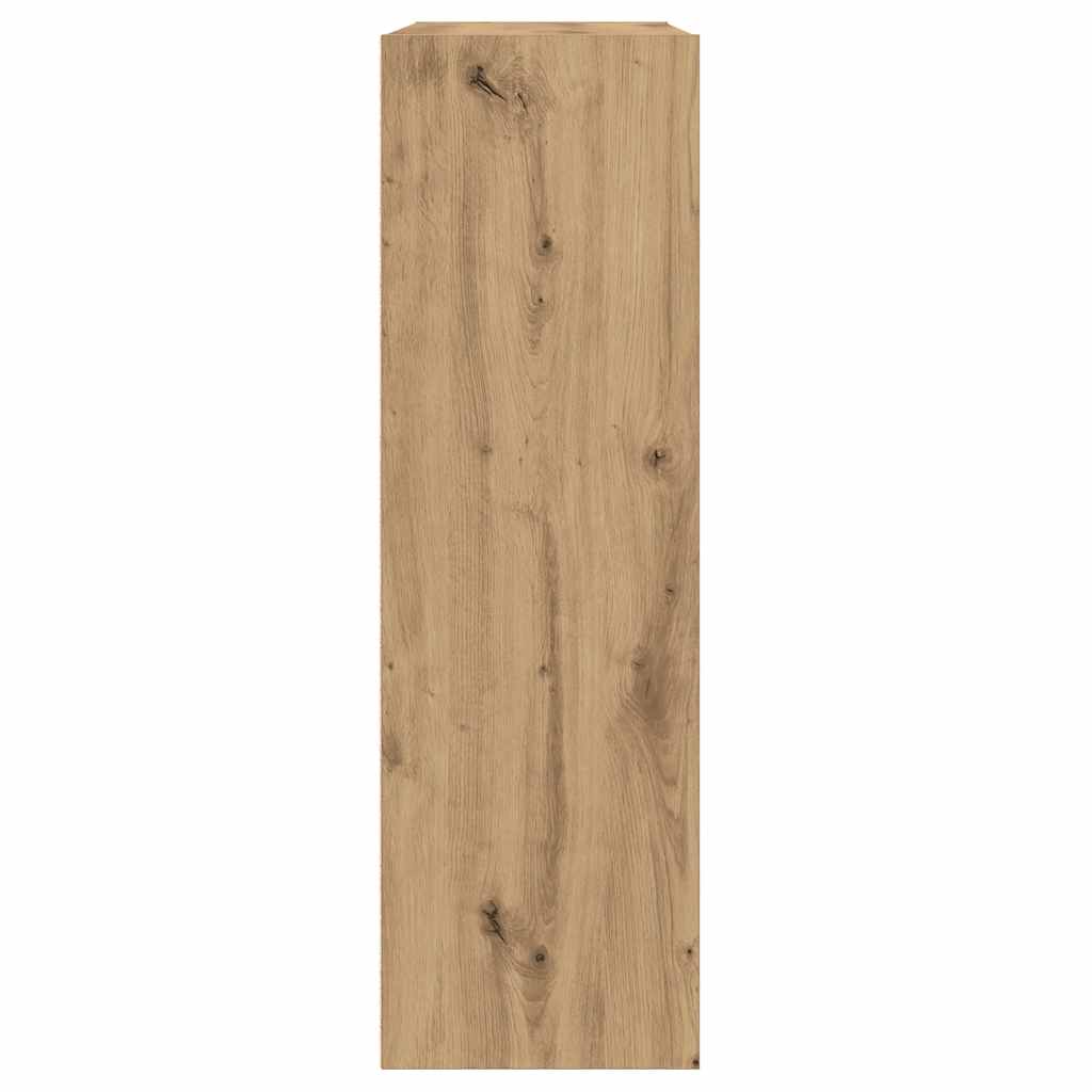 bogreol/skænk 66x30x98 cm konstrueret træ egetræ