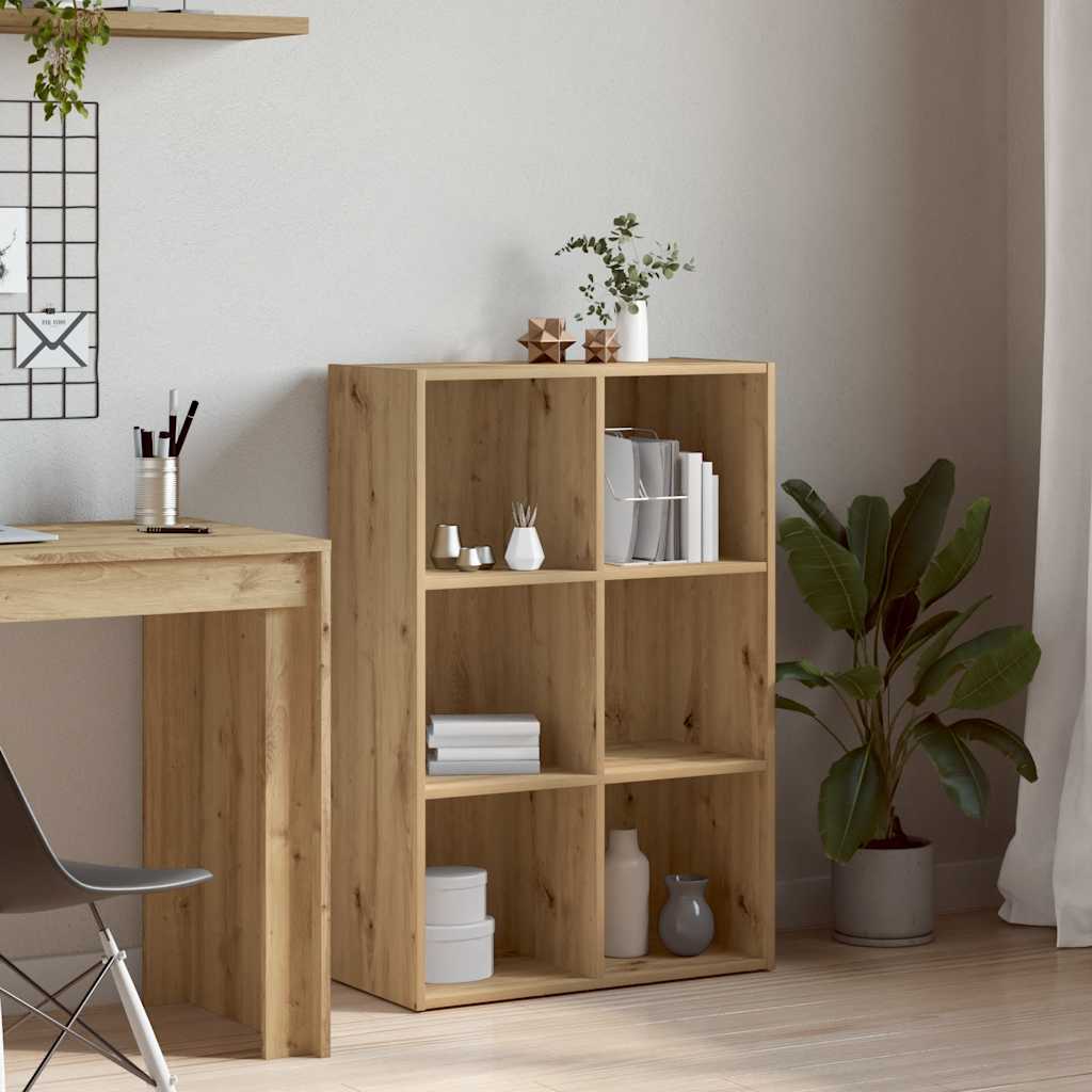 bogreol/skænk 66x30x98 cm konstrueret træ egetræ