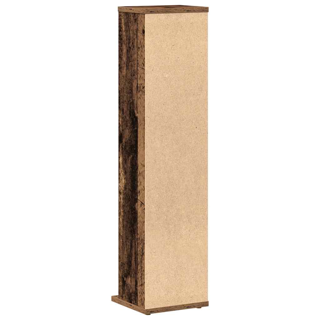 cd-reol 21x20x88 cm konstrueret træ antikt træ