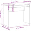 skrivebord 90x40x72 cm konstrueret træ kunsteg