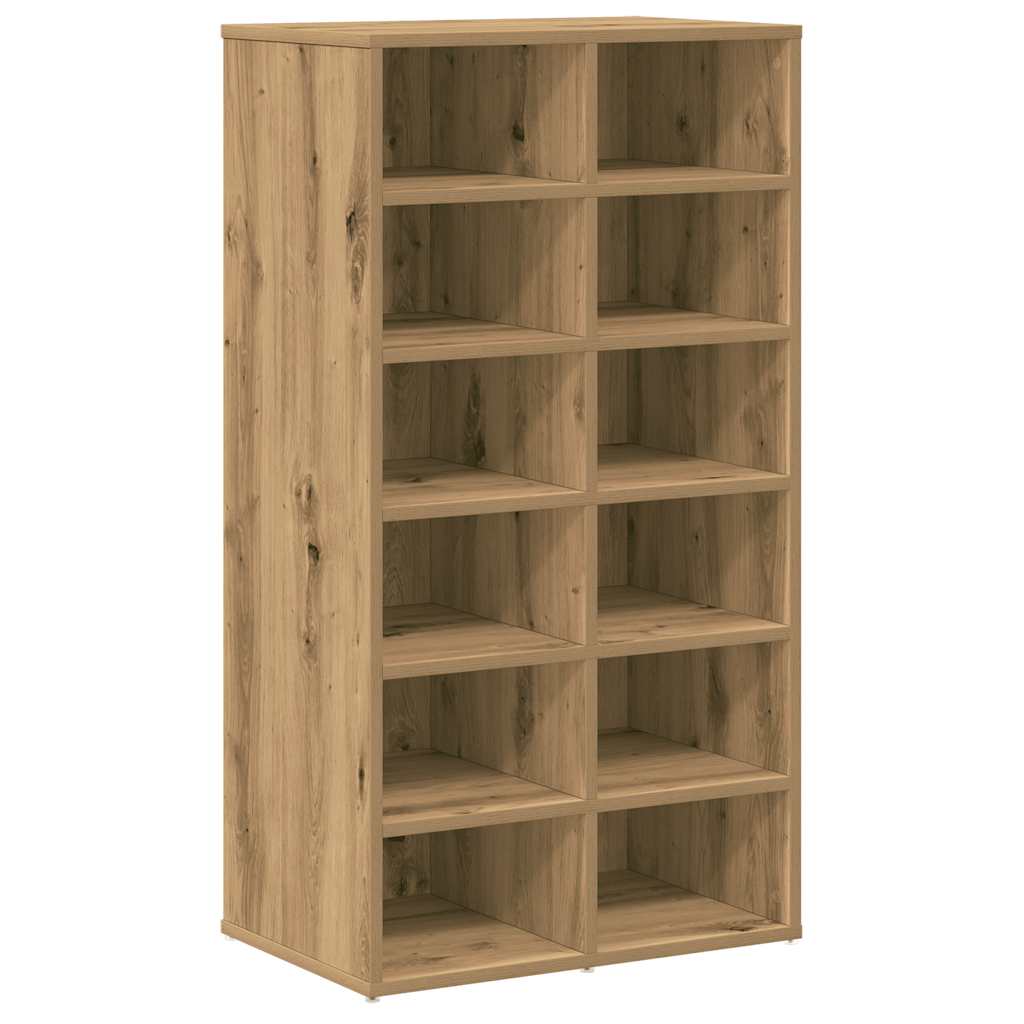 skoreol 54x34x100,5 cm konstrueret træ egetræsfarve
