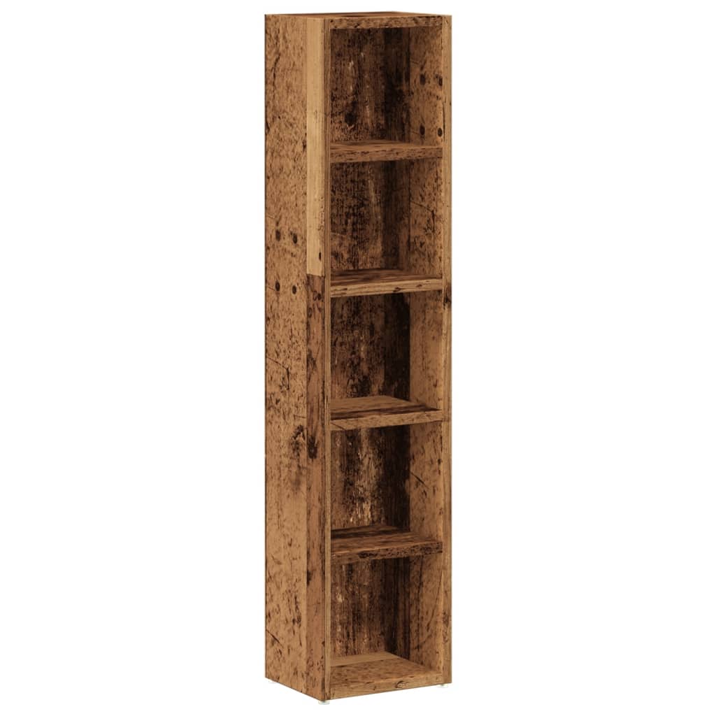 smalle reoler 2 stk. 21x16x93,5 cm konstrueret træ antikt træ