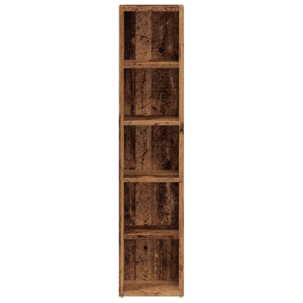 smalle reoler 2 stk. 21x16x93,5 cm konstrueret træ antikt træ