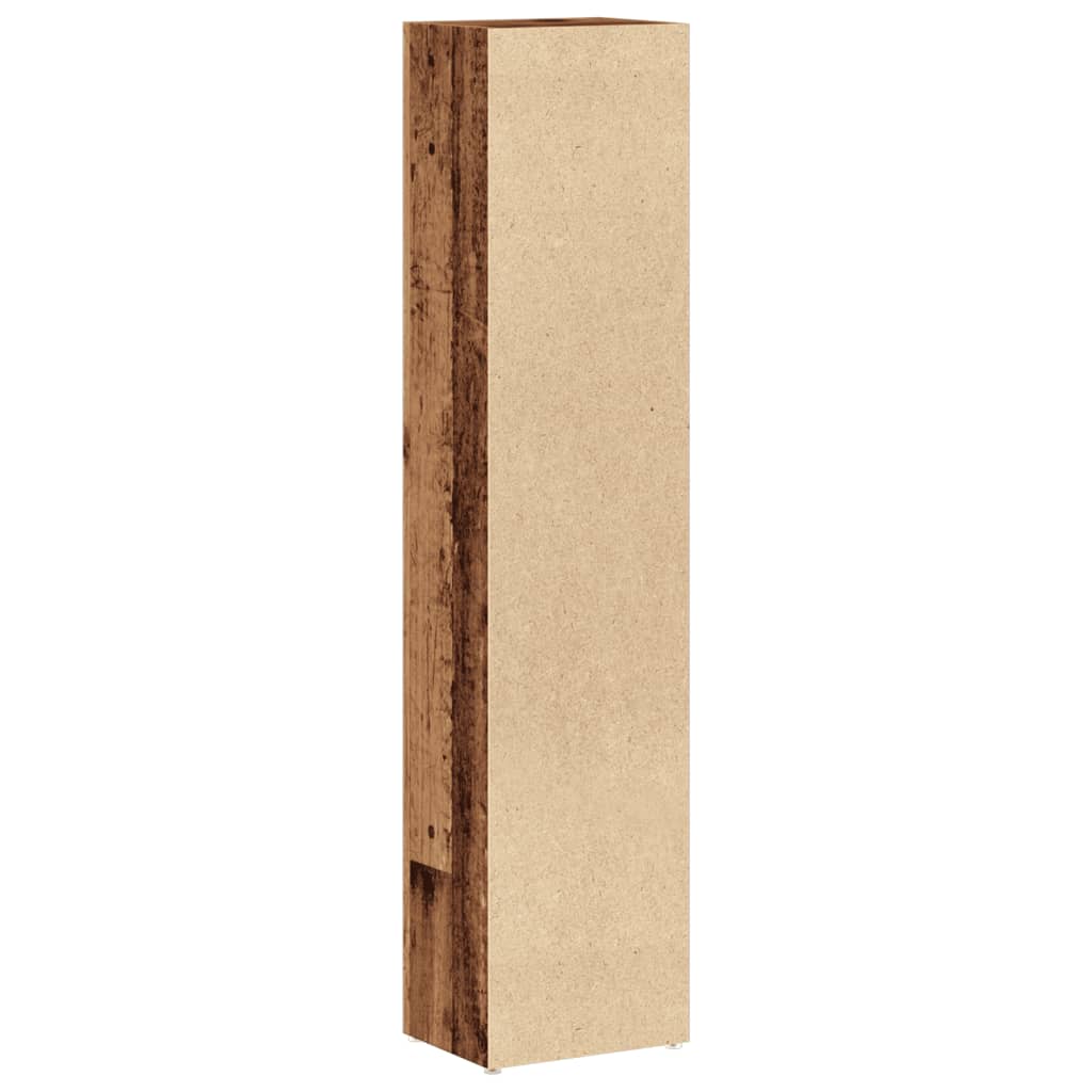smalle reoler 2 stk. 21x16x93,5 cm konstrueret træ antikt træ