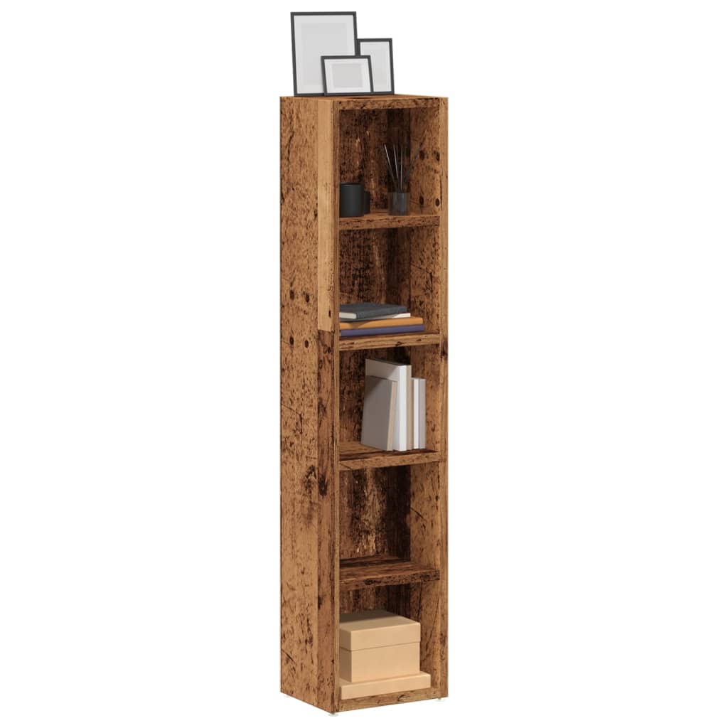 smalle reoler 2 stk. 21x16x93,5 cm konstrueret træ antikt træ