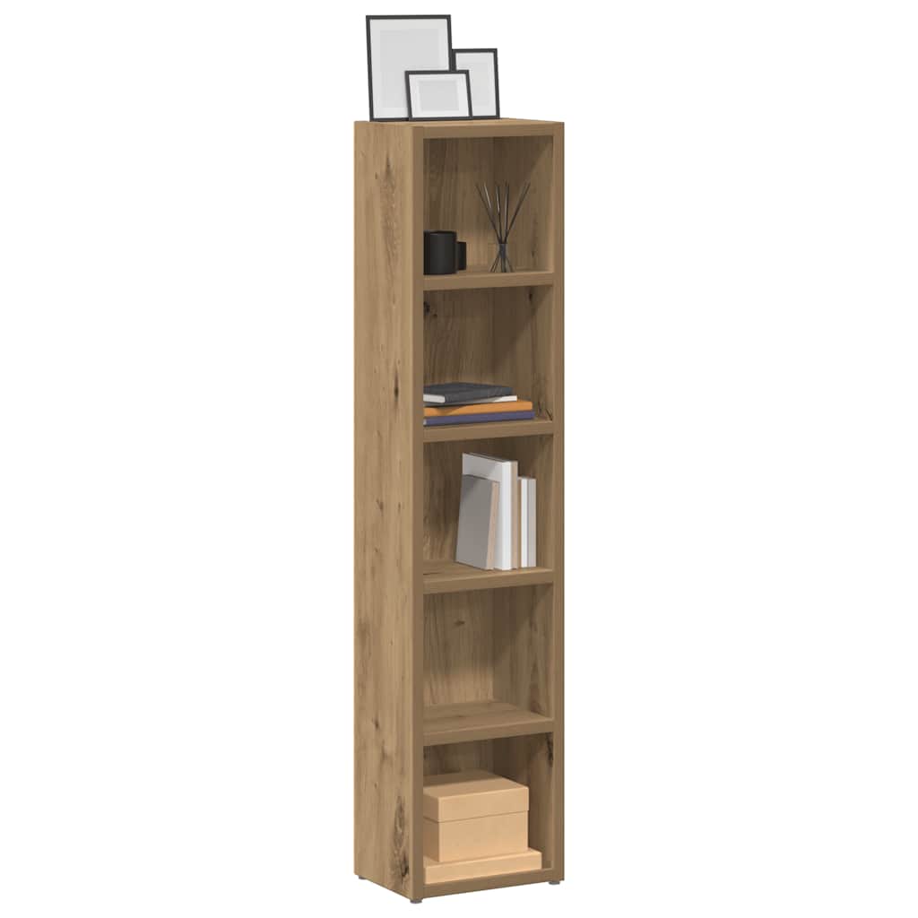smalle reoler 2 stk. 21x16x93,5 cm konstrueret træ kunsteg