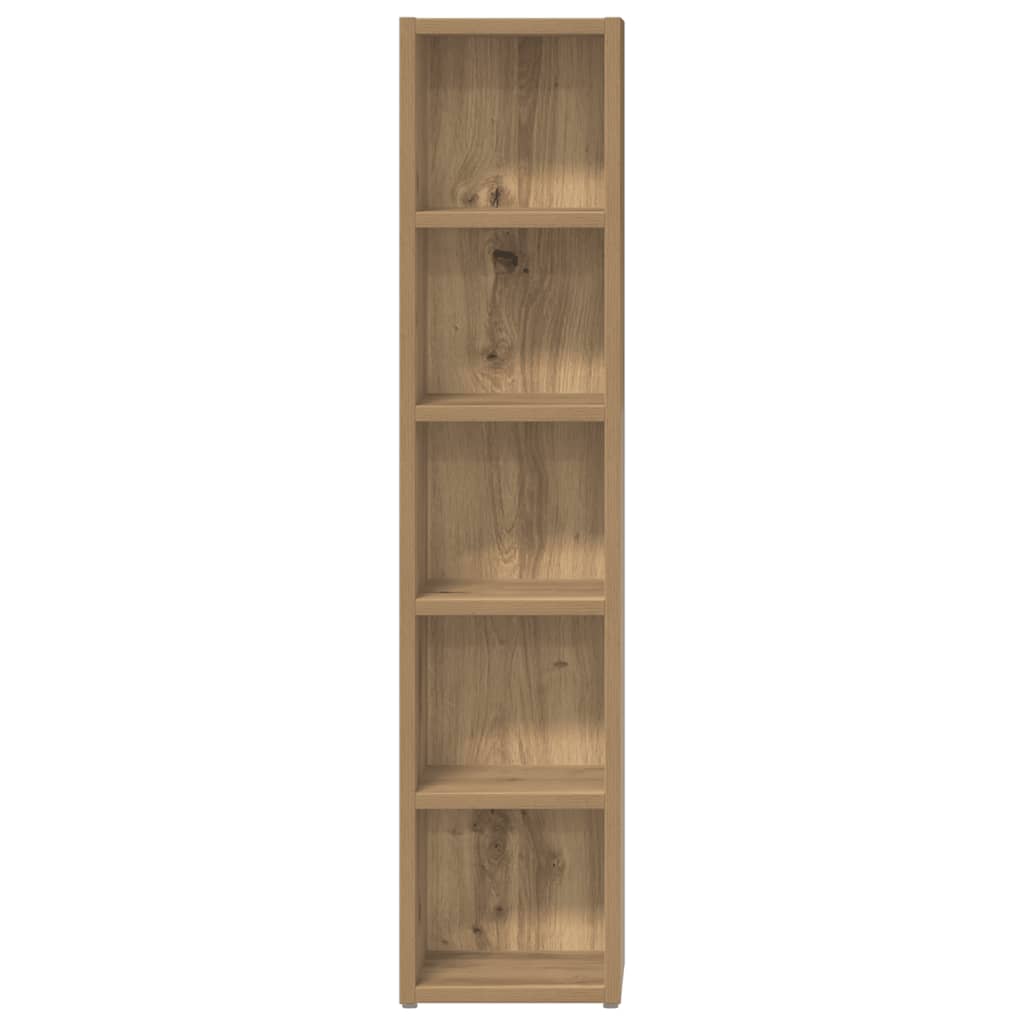 smalle reoler 2 stk. 21x16x93,5 cm konstrueret træ kunsteg