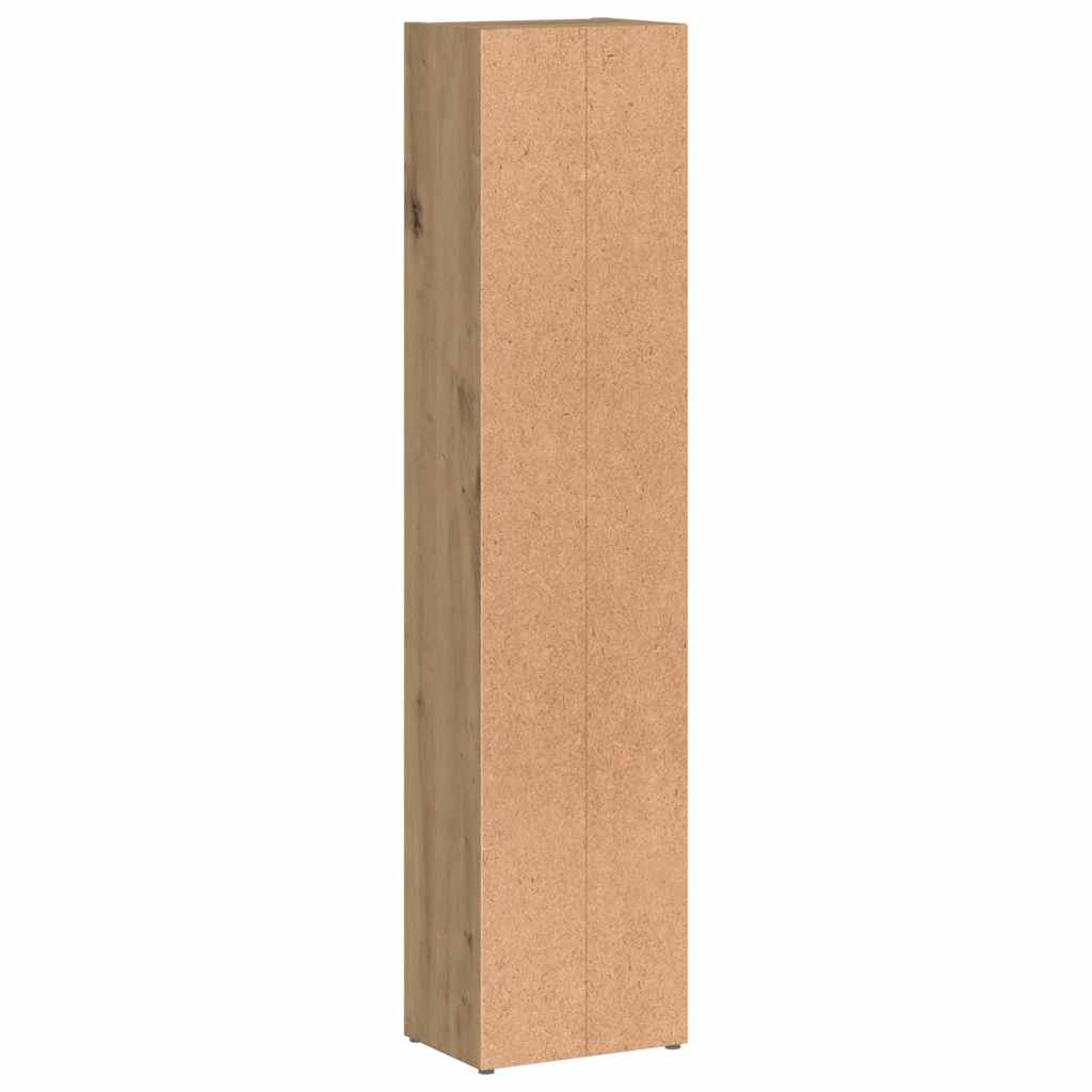 smalle reoler 2 stk. 21x16x93,5 cm konstrueret træ kunsteg