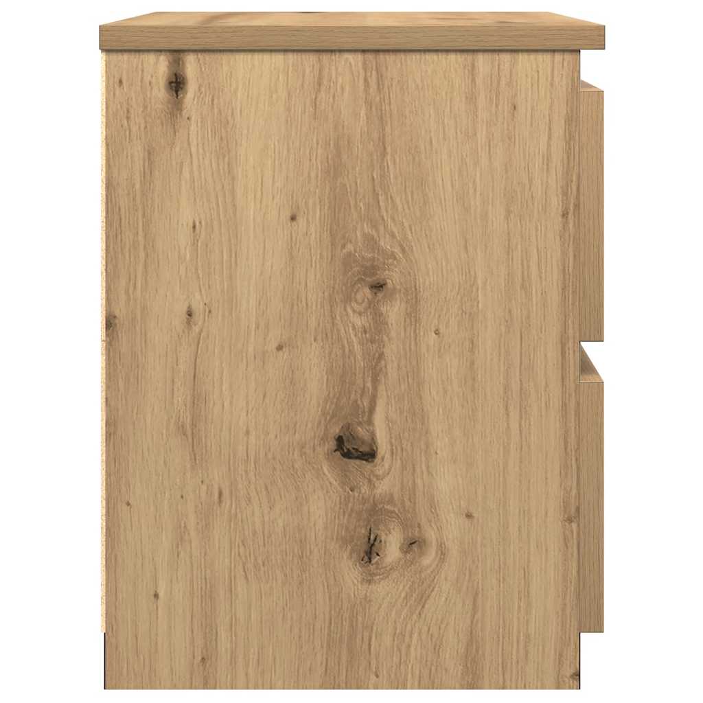 sengeborde 2 stk. 30x30x40 cm konstrueret træ kunsteg