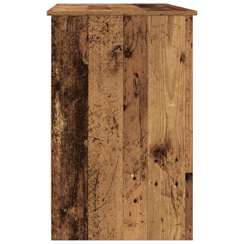 skrivebord 102x50x76 cm konstrueret træ antikt trælook