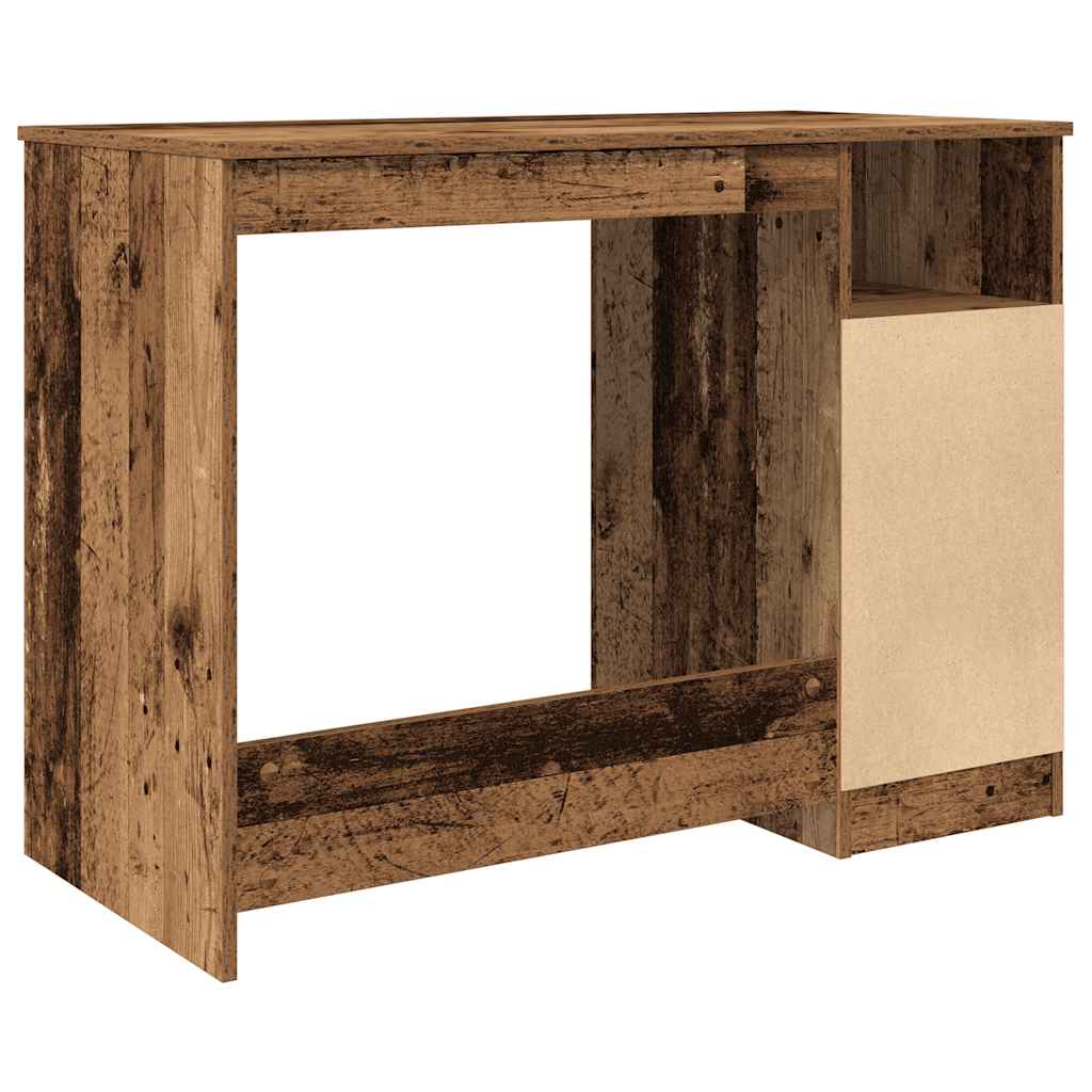 skrivebord 102x50x76 cm konstrueret træ antikt trælook