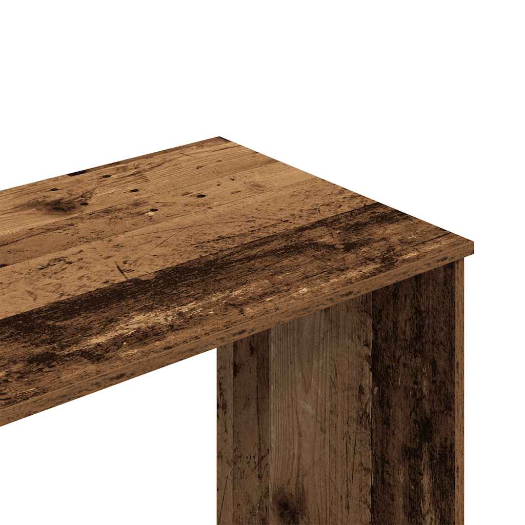 skrivebord 102x50x76 cm konstrueret træ antikt trælook