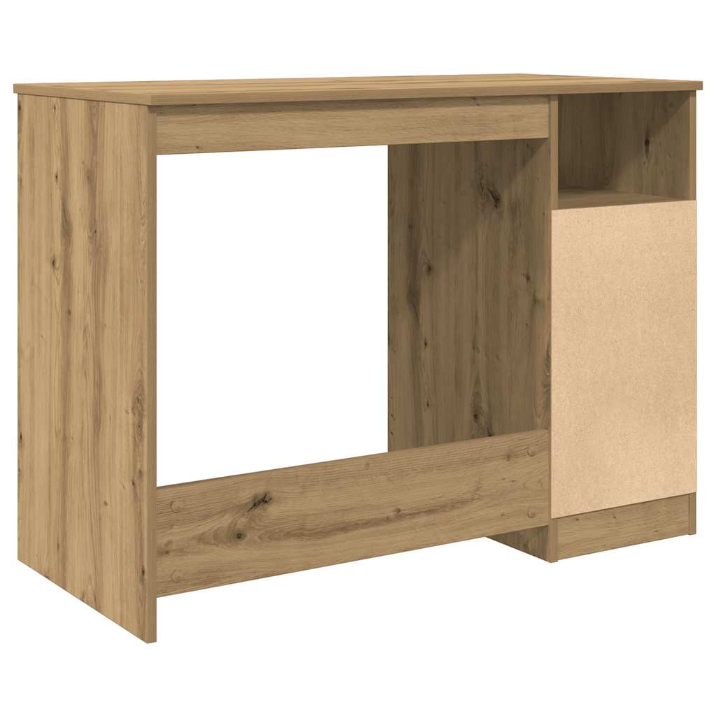 skrivebord 102x50x76 cm konstrueret træ kunsteg