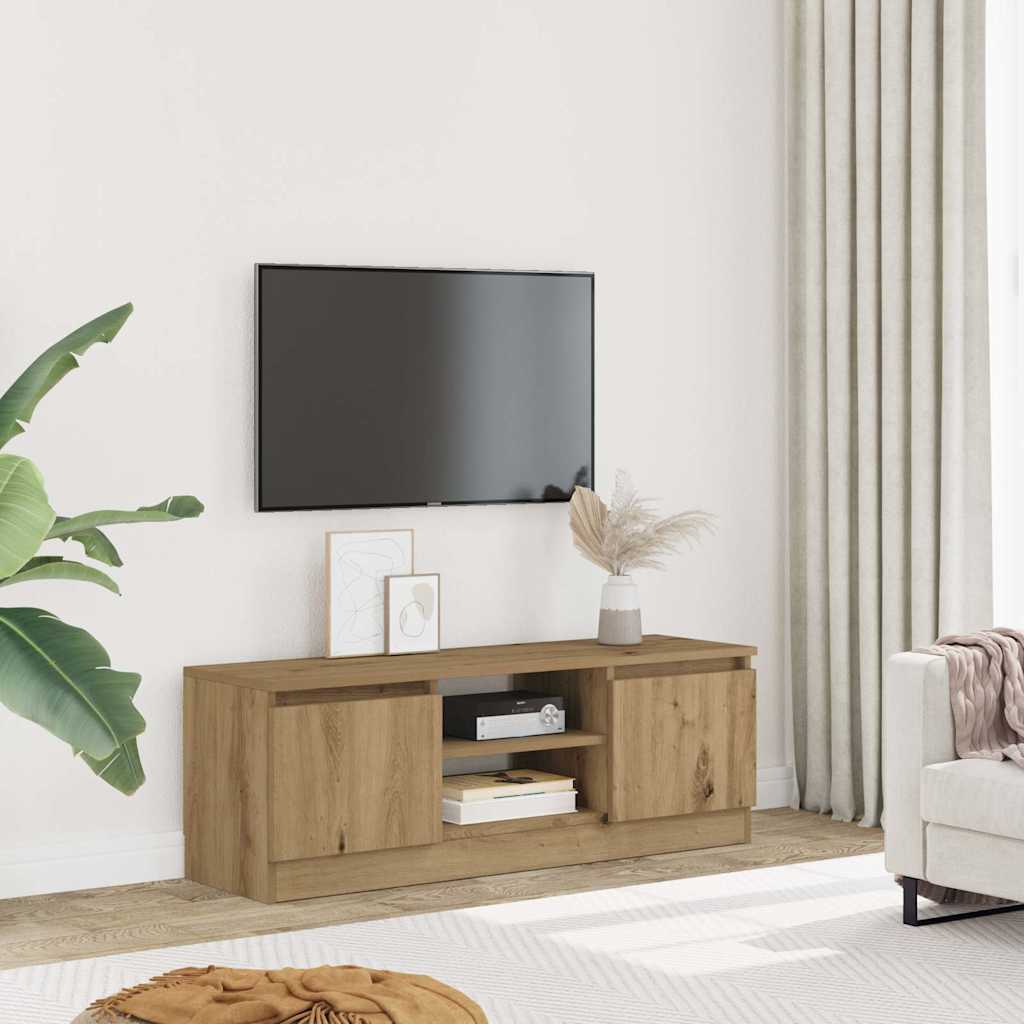 tv-bord 102x30x36 cm konstrueret træ kunsteg